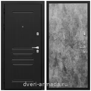 Хиты продаж, Дверь входная Армада Экстра МДФ 10 мм ФЛ-243 Черная шагрень / МДФ 6 мм ПЭ Цемент темный