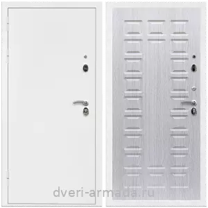 Входные двери с двумя петлями, Дверь входная Армада Оптима Белая шагрень / МДФ 16 мм ФЛ-183 Дуб белёный