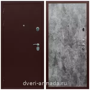 С порошковым напылением, Недорогая дверь входная Армада Люкс Антик медь / МДФ 6 мм ПЭ Цемент темный