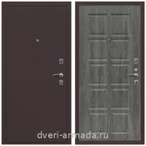 Входные двери 2050 мм, Дверь входная Армада Комфорт Антик медь / МДФ 10 мм ФЛ-38 Дуб Филадельфия графит