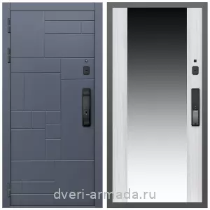Двери МДФ для квартиры, Умная входная смарт-дверь Армада Аккорд МДФ 10 мм Kaadas K9 / МДФ 16 мм СБ-16 Сандал белый