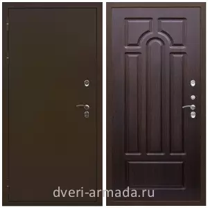 Дверь входная железная наружная в частный дом Армада Термо Молоток коричневый/ ФЛ-58 Венге с терморазрывом
