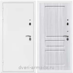 Белые, Дверь входная Армада Оптима Белая шагрень / МДФ 16 мм ФЛ-243 Сандал белый