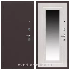 Входные двери с двумя петлями, Дверь входная Армада Комфорт Антик медь / МДФ 16 мм ФЛЗ-120 Дуб белёный