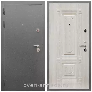 С порошковым напылением, Дверь входная Армада Оптима Антик серебро / МДФ 6 мм ФЛ-2 Дуб белёный