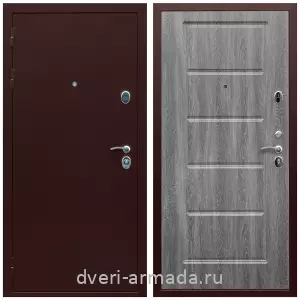 Красивые входные двери, Дверь входная в квартиру Армада Люкс Антик медь / МДФ 16 мм ФЛ-39 Дуб Филадельфия графит эконом с замками для застройщика