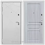 Дверь входная Армада Тесла МДФ 16 мм / МДФ 16 мм ФЛ-243 Сандал белый