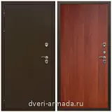 Дверь входная железная утепленная  Армада Термо Молоток коричневый/ МДФ 6 мм ПЭ Итальянский орех для дачи с замками