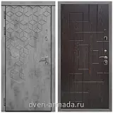 Дверь входная Армада Квадро МДФ 16 мм Бетон тёмный / МДФ 16 мм ФЛ-57 Дуб шоколад