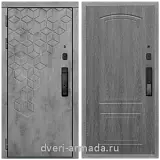 Дверь входная Армада Квадро МДФ 16 мм Kaadas K9 / МДФ 6 мм ФЛ-138 Дуб Филадельфия графит